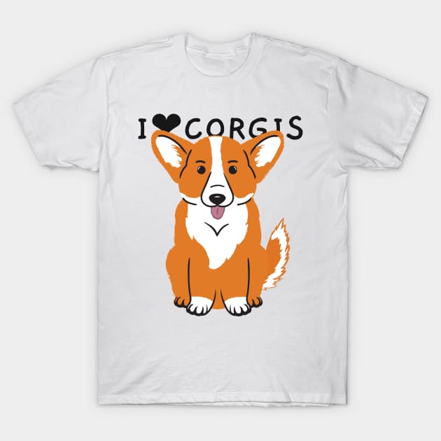 I love Corgis T-Shirt by SrboShop